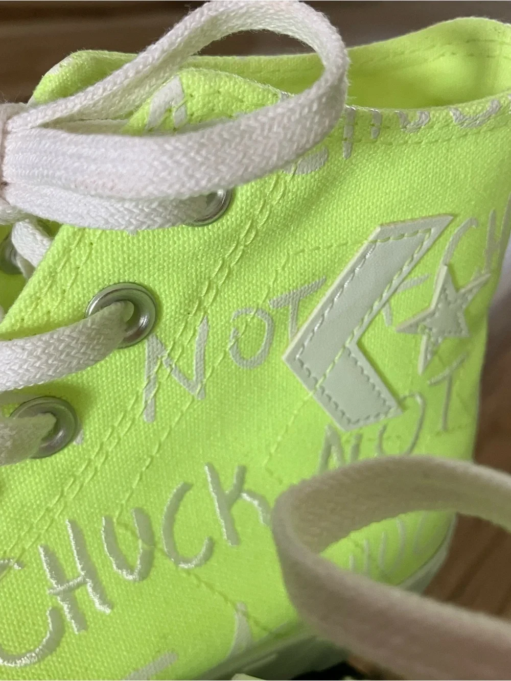 Converse Neon Yellow High-Top Canvas Sneakers Brand New